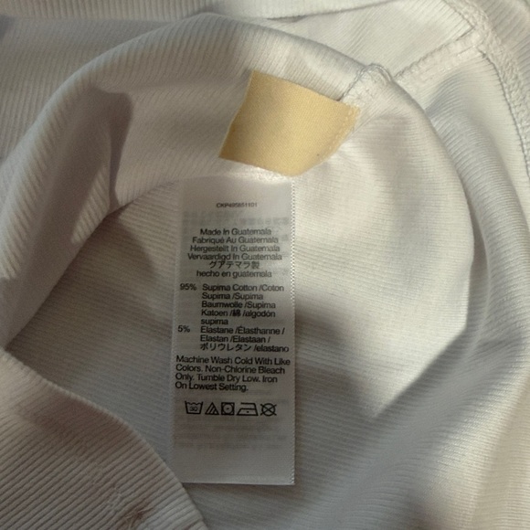 Madewell White Brightside Elbow Sleeve Tee S NWT - Picture 10 of 10